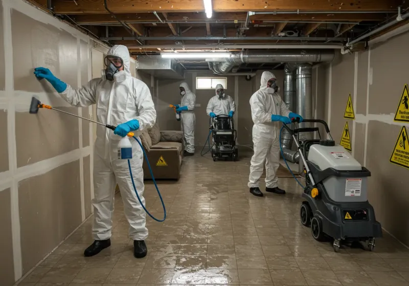 Basement Moisture Removal and Structural Drying process in La Crosse County, WI